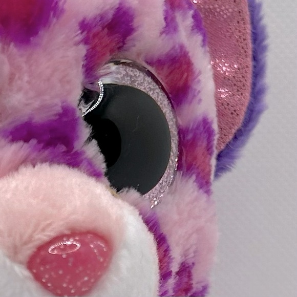 Ty Beanie Boos Collection HTF Glamour the Pink Spotted Leopard Cat Plush - Picture 4 of 7